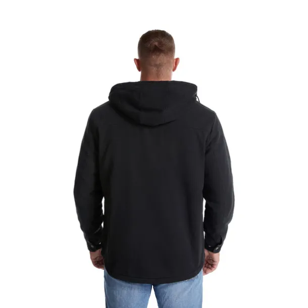 Men's Lined Fleece Hooded Shirt Jacket Sherpa Padded jacket Coat Work Flannel Button Down Shirt Jacket Winter Outdoor Thermal Warm Windproof Lightweight Outerwear Parka Hunting Ski Snowboard Fishing