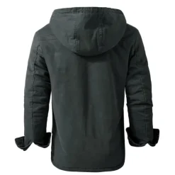 Men's Lined Fleece Hooded Shirt Jacket Sherpa Padded jacket Coat Work Flannel Button Down Shirt Jacket Winter Outdoor Thermal Warm Windproof Lightweight Outerwear Parka Hunting Ski Snowboard Fishing