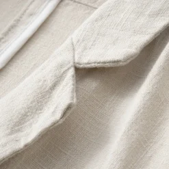 Men's Linen Blazer Blazer Business Cocktail Party Wedding Party Fashion Casual Spring & Fall Polyester Linen Plain Pocket Buttons Comfortable Single Breasted One-button Blazer Black Burgundy Dark