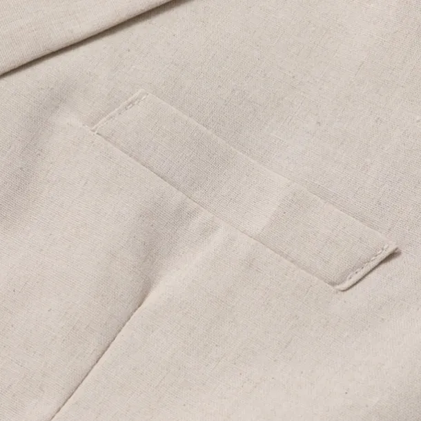 Men's Linen Blazer Business Fashion Casual Spring & Fall Polyester Linen Plain Pocket Buttons Comfortable Single Breasted Blazer White Light Green khaki