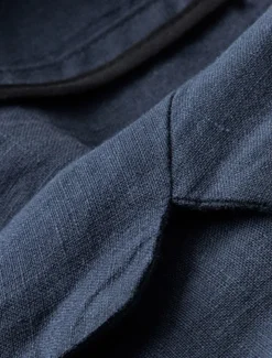 Men's Linen Blazer Suits Wedding Anniversary Vacation Elegant Neutral Spring & Fall Cotton Linen Solid Color Buttons Comfy Single Breasted One-button Blazer White Navy Blue Beige Gray