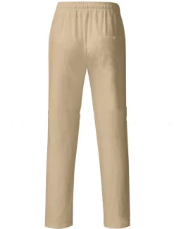 Men's Linen Pants Beach Pants Black White Blue M L XL