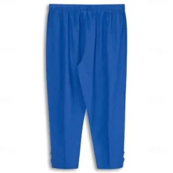 Men's Linen Pants Summer Pants Cropped Pants Beach Pants Drawstring Elastic Waist Plain Comfort Breathable Calf-Length Casual Daily Holiday Fashion Classic Style Black White