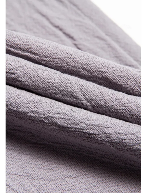 Men's Linen Pants Trousers Summer Pants Beach Pants Buttons Drawstring Elastic Waist Plain Comfort Breathable Full Length Casual Daily Holiday Fashion Classic Style White Blue