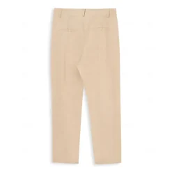 Men's Linen Pants Trousers Summer Pants Beach Pants Front Pocket Straight Leg Plain Comfort Breathable Casual Daily Holiday Fashion Basic Black White