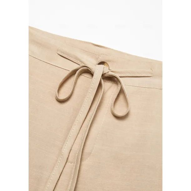 Men's Linen Pants Trousers Summer Pants Beach Pants Front Pocket Straight Leg Plain Comfort Breathable Casual Daily Holiday Fashion Basic Black White