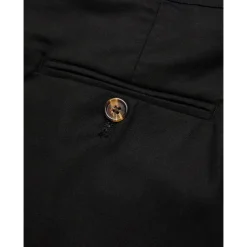 Men's Linen Pants Trousers Summer Pants Pleated Pants Front Pocket Straight Leg Plain Comfort Breathable Casual Daily Holiday Fashion Basic Black White