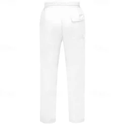 Men's Linen Pants Trousers Summer Pants Pocket Drawstring Elastic Waist Plain Comfort Breathable Vacation Daily Holiday Fashion Classic Style Black White Micro-elastic