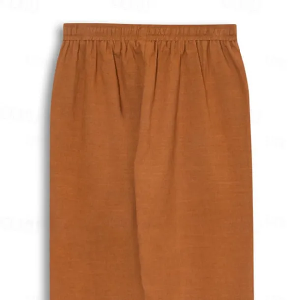 Men's Linen Pants Trousers Summer Pants Baggy Pants Beach Pants Elastic Waist Drawstring Straight Leg Graphic Sun Soft Outdoor Full Length Outdoor Home Casual Fashion Streetwear Light gray+blue Light