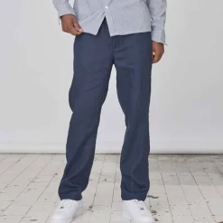 Men's Linen Pants Trousers Summer Pants Pocket Plain Comfort Breathable Daily Casual Black White