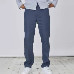 Men's Linen Pants Trousers Summer Pants Pocket Plain Comfort Breathable Daily Casual Black White