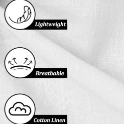 Men's Linen Pants Trousers Summer Pants Front Pocket Straight Leg Plain Comfort Breathable Casual Daily Holiday Fashion Basic White