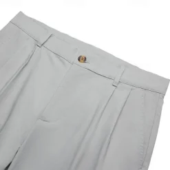 Men's Linen Pants Trousers Summer Pants Pleated Pants Dress Slacks Front Pocket Straight Leg Plain Comfort Breathable Full Length Casual Daily Holiday Fashion Basic Black White