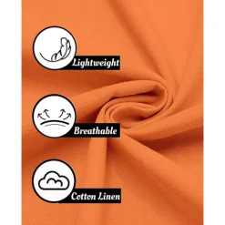 Men's Linen Shirt Band Collar Shirt Popover Shirt Summer Shirt Beach Wear Casual Shirt Plain Hawaiian Holiday Black White Pink Blue Long Sleeve Henley Spring & Summer Clothing Apparel