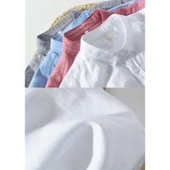 Men's Linen Shirt Summer Shirt Beach Shirt White Red Blue Long Sleeve Plain Turndown Spring & Summer Casual Daily Clothing Apparel Front Pocket