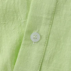 Men's Linen Shirt Summer Shirt Beach Shirt Black White Brown Short Sleeve Plain Standing Collar Summer Casual Holiday Clothing Apparel