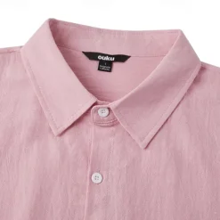 Men's Linen Shirt Summer Shirt Beach Wear Casual Shirt Button Up Shirt Plain Casual Daily Light Yellow White Pink Dark Navy Long Sleeve Spring & Summer Clothing Apparel