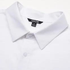 Men's Linen Shirt White Short Sleeve Solid Color Floral Graphic Turndown Shirt Collar Outdoor Graphic Clothing Apparel Casual Daily