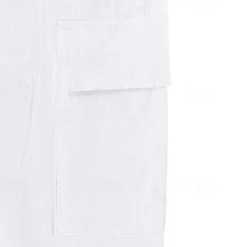 Men's Linen Shorts Summer Shorts Beach Shorts Pocket Drawstring Elastic Waist Plain Comfort Breathable Short Vacation Holiday Beach Hawaiian Boho Black White