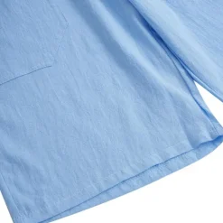 Men's Linen Shorts Summer Shorts Drawstring Elastic Waist Front Pocket Plain Comfort Soft Knee Length Casual Daily Fashion Classic Style Black White