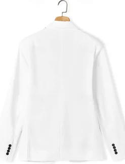 Men's Linen Suits Beach Wedding Summer Suits Solid Colored 3 Piece Tailored Fit Single Breasted Two-buttons Beige Sky Blue White