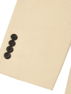 Men's Linen Suits Beach Wedding Summer Suits Solid Colored 3 Piece Tailored Fit Single Breasted Two-buttons Beige Sky Blue White