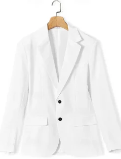 Men's Linen Suits Beach Wedding Summer Suits Solid Colored 3 Piece Tailored Fit Single Breasted Two-buttons Beige Sky Blue White