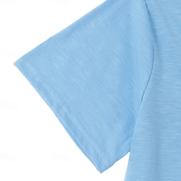 Men's Linen-like T Shirt Moisture Wicking Shirts Plain V Neck Street Causal Short Sleeve V Neck Vintage Clothing Apparel Retro Basic Casual Comfortable