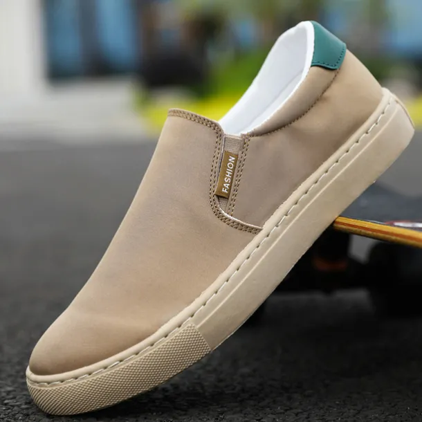 Men's Loafers & Slip-Ons Dress Loafers Walking Casual Daily Canvas Breathable Loafer Black White Green Spring Fall