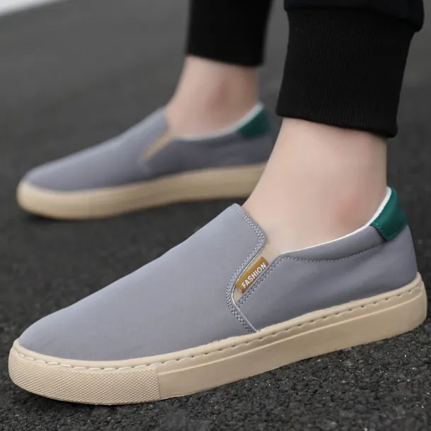 Men's Loafers & Slip-Ons Dress Loafers Walking Casual Daily Canvas Breathable Loafer Black White Green Spring Fall
