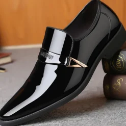 Men's Loafers & Slip-Ons Leather Loafers Business Casual Outdoor Daily PU Breathable Loafer Black Brown Spring Fall