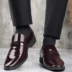 Men's Loafers & Slip-Ons Leather Loafers Business Casual Outdoor Daily PU Breathable Loafer Black Brown Spring Fall