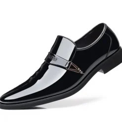 Men's Loafers & Slip-Ons Leather Loafers Business Casual Outdoor Daily PU Breathable Loafer Black Brown Spring Fall