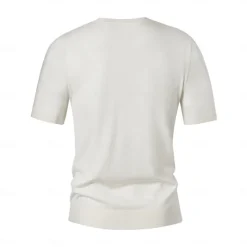 Men's Lyocell T Shirt Horizontal Vertical Stripes Crew Neck School Training Short Sleeve Side Stripe Stripe Clothing Apparel Knitwear Vacation Vintage Neutral