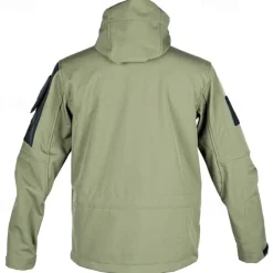 Men's Military Tactical Jacket Combat Jacket Hiking Jacket Outdoor Patchwork Waterproof Windproof Jacket Climbing Camping / Hiking / Caving Traveling Army Green Green Khaki