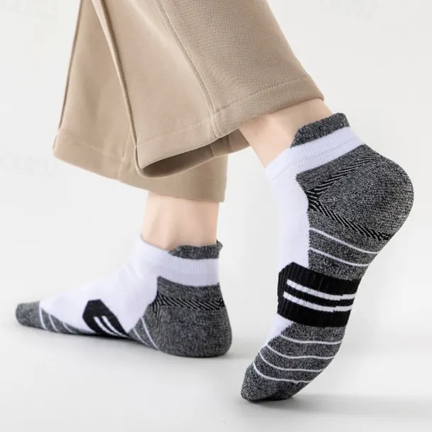Men's Multi Packs Socks Running Socks Casual Socks Black White Color Color Block Vacation Sports & Outdoor Daily Basic Medium Spring Fall Fashion Casual