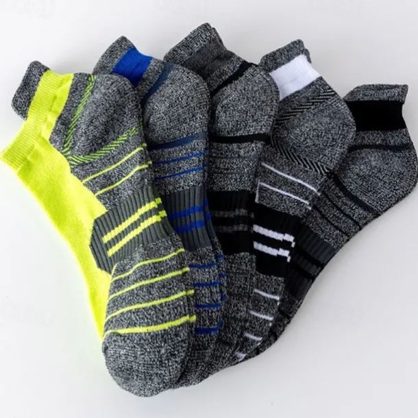 Men's Multi Packs Socks Running Socks Casual Socks Black White Color Color Block Vacation Sports & Outdoor Daily Basic Medium Spring Fall Fashion Casual