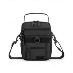Men's Multifunctional Digital Camouflage Shoulder Bag with Multiple Pockets - Tactical Style for Outdoor Enthusiasts Hiking, Traveling and Daily Use White Black Green