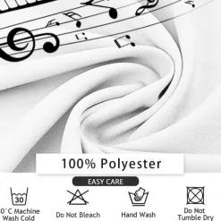 Men's Musical Notes Long Sleeve Turndown Business Casual Party Evening Wear Daily Buttons Print Multi Pocket