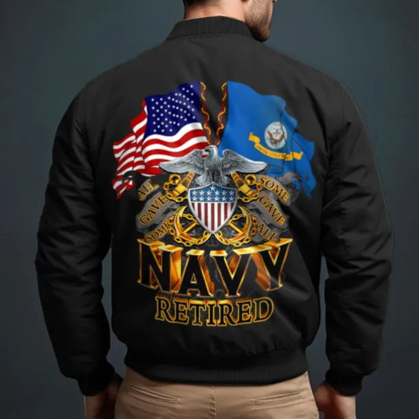 Men's National Flag Bomber Jacket Coat Outdoor Sports Vintage Casual Daily Wear Vacation Going out Printing Denim Fall & Winter Standing Collar Long Sleeve Black Red Army Green