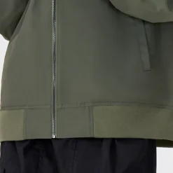 Men's National Flag Bomber Jacket Coat Outdoor Sports Vintage Casual Daily Wear Vacation Going out Printing Denim Fall & Winter Standing Collar Long Sleeve Black Red Army Green