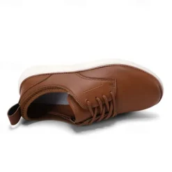 Men's Navy Blue Leather Oxford Shoes – Classic Lace-Up Dress Shoes for Business & Formal Events