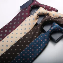 Men's Neckties Fashion Business Jacquard Argyle Wedding Party Daily Wear