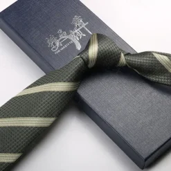 Men's Neckties Fashion Business Jacquard Stripes Wedding Party Daily Wear