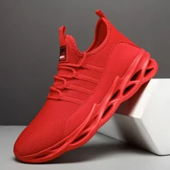 Men's Neon Green Breathable Mesh Athletic Sneakers with Hollow Out Sole - Lightweight Running and Sports Shoes for Gym, Training, and Casual Wear