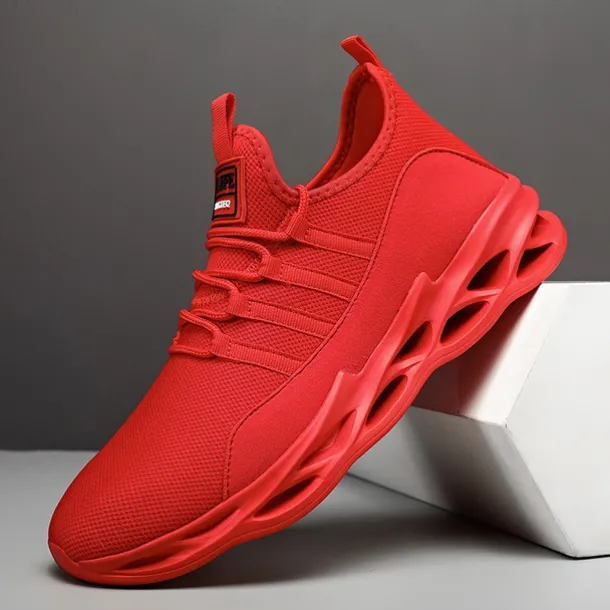 Men's Neon Green Breathable Mesh Athletic Sneakers with Hollow Out Sole - Lightweight Running and Sports Shoes for Gym, Training, and Casual Wear