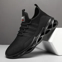 Men's Neon Green Breathable Mesh Athletic Sneakers with Hollow Out Sole - Lightweight Running and Sports Shoes for Gym, Training, and Casual Wear