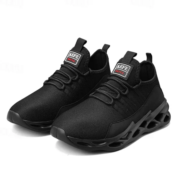 Men's Neon Green Breathable Mesh Athletic Sneakers with Hollow Out Sole - Lightweight Running and Sports Shoes for Gym, Training, and Casual Wear