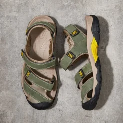 Men's Outdoor Hiking Sandals - Durable Open-Toe Design, Adjustable Straps, Anti-Slip Sole, Lightweight Sport Shoes for Summer Adventures