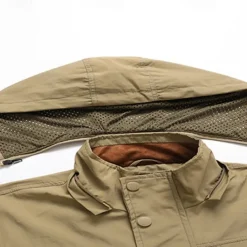 Men's Outdoor Jacket Cargo Jacket Hoodie Jacket Tactical Jacket Outdoor Daily Removable Soft Multiple Pockets Spring & Fall Plain Casual Comfortable Hooded Regular Black Khaki Army Green Jacket